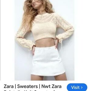 Beautiful Zara Pointelle sweater